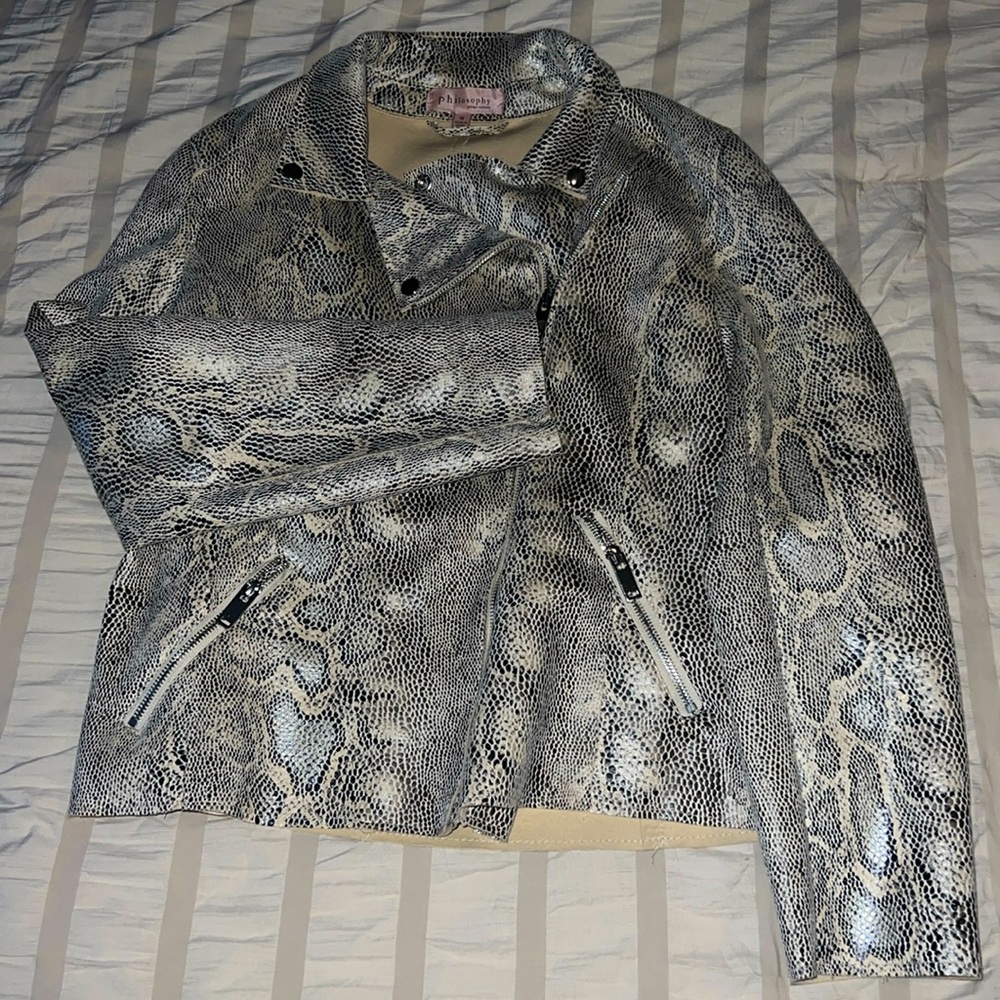 Philosophy snake skin look jacket